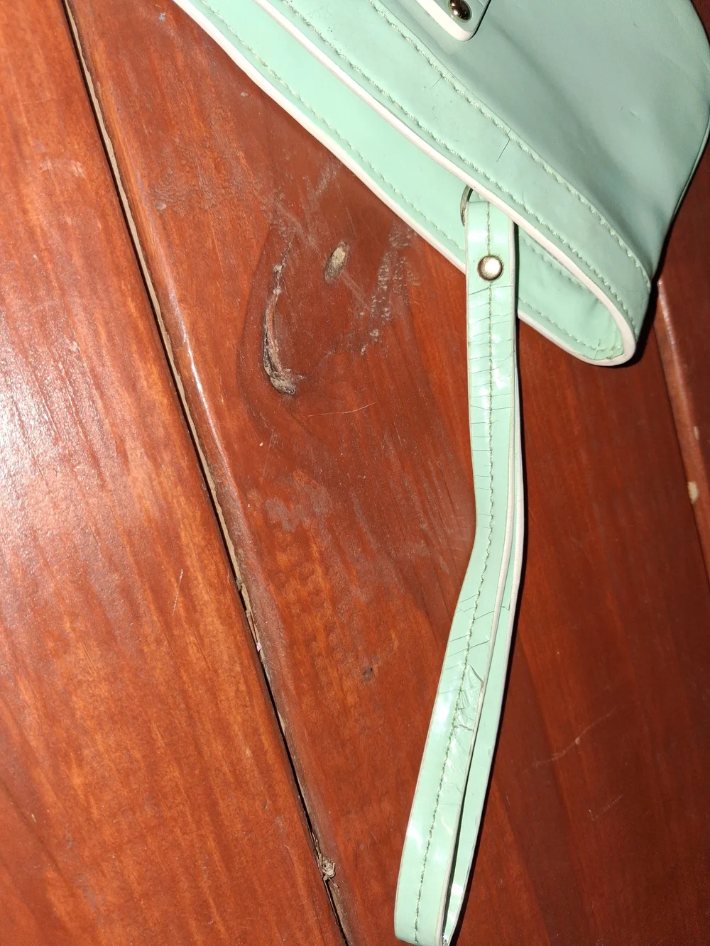 kate spade Mint Green Patent Leather Wristlet Clutch
